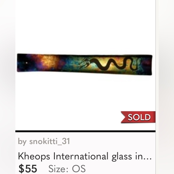 Kheops International Iridescent Glass Dragon Incense Holder - Picture 8 of 8